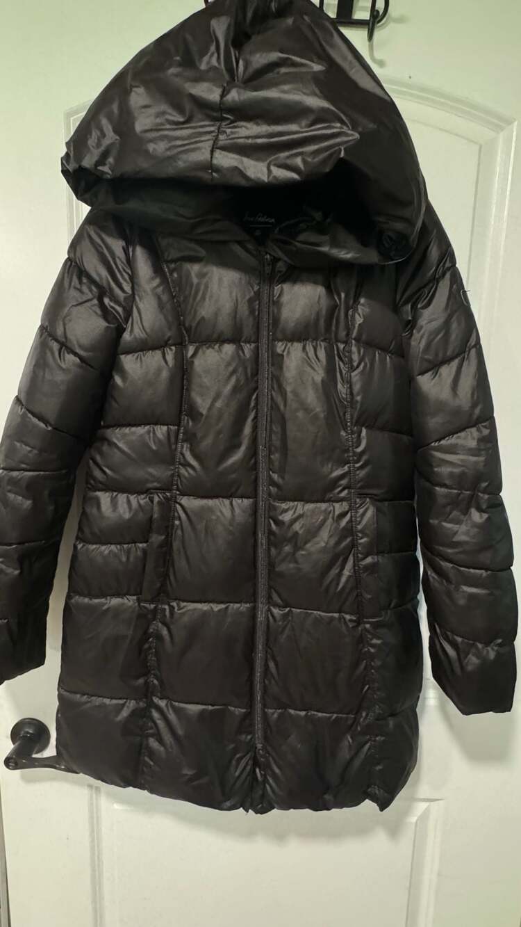 Long Black Puffer Coat Oversized Hood Minimalist Quiet Luxury Jacket